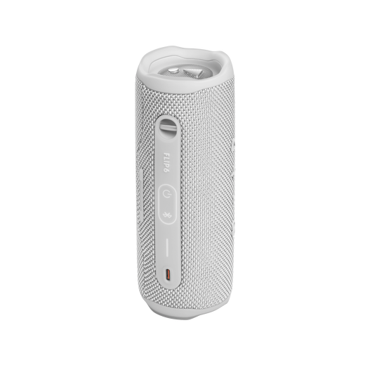 JBL Flip 6 - White - Portable Waterproof Speaker - Back